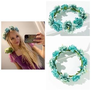 BLUE FLORAL HEADBAND